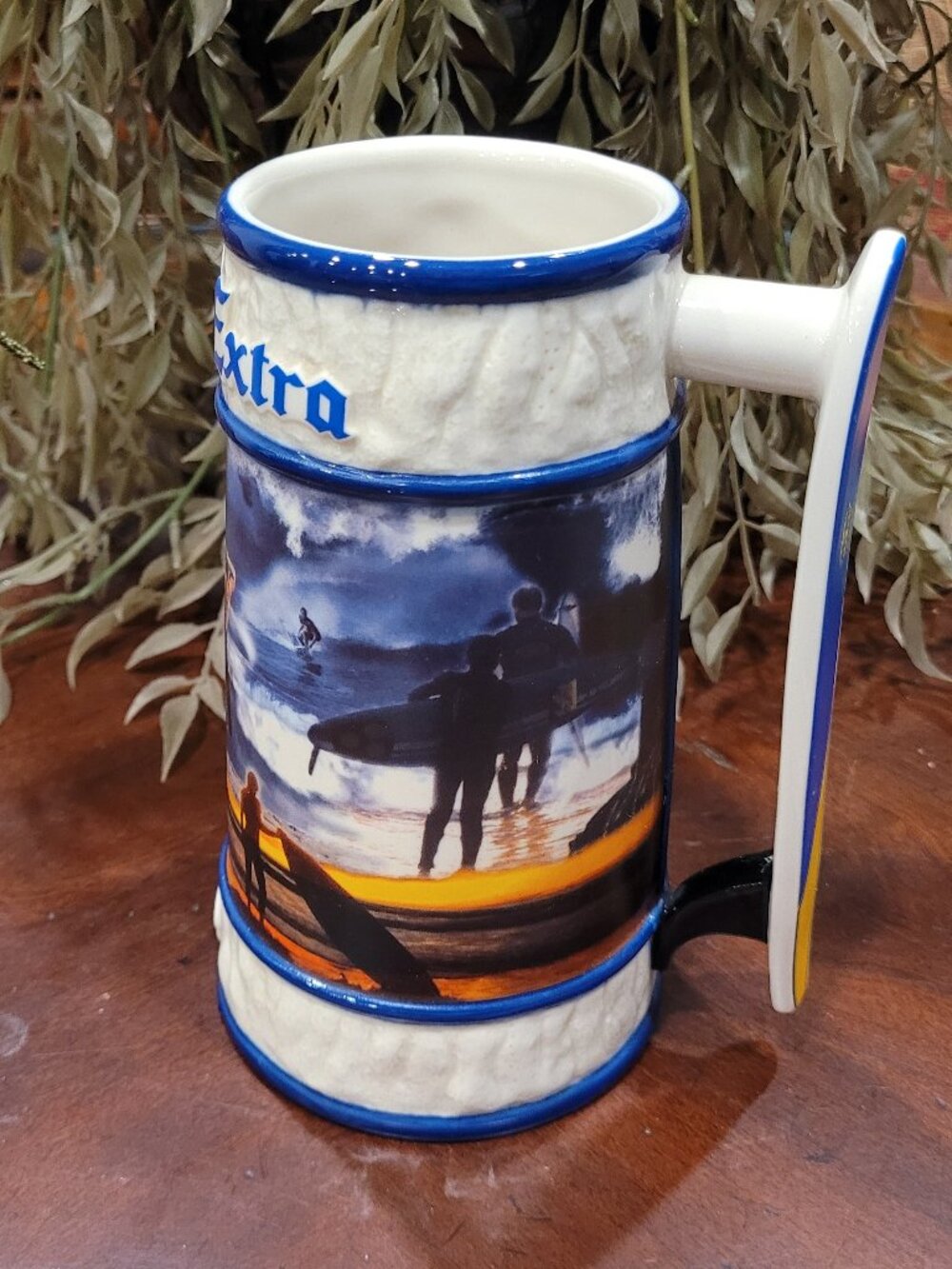 Corona Extra Beer Stein with Surfboard Handle